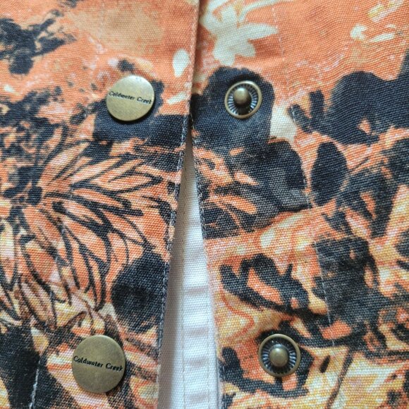 Coldwater Creek Womens Floral Print Lightweight Jacket With Mandarin Collar - XL - Picture 5 of 5